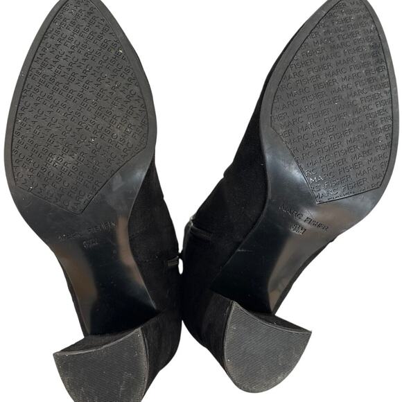 Marc Fisher Women's Black Suede Over the Knee Tall Block Heel Boots,Size 8.5,EUC - Picture 7 of 8